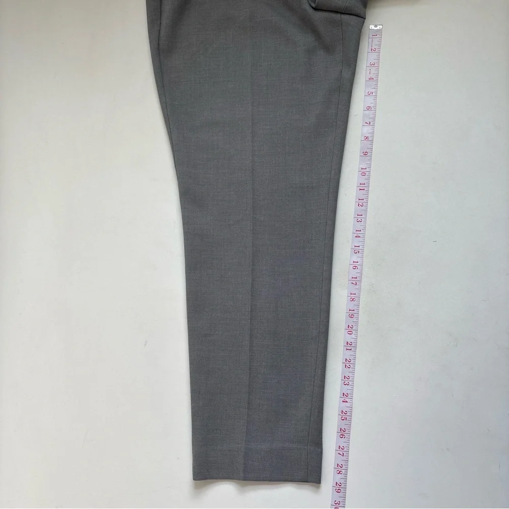 Talbots High Waist Hampshire Ankle Length Curvy Straight Leg Gray Plus Size 18W